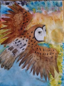 Agnes-Pedersen-painting---Owl-Colourful