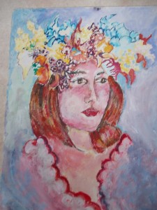 "Girl with Flowers" by Adrienne Macallum